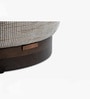 Saturn Pouf In Dark Walnut Finish