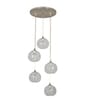 Savannah Modern Five-Light Ceiling Pendant In Stainless Steel With Clear Glass Shade