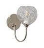 Savannah Modern Single-Light Wall Lamp In Stainless Steel With Clear Glass Shade