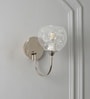 Savannah Modern Single-Light Wall Lamp In Stainless Steel With Clear Glass Shade