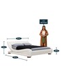 Savvy Leatherette Upholstered King Size Bed in White Colour