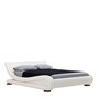 Savvy Leatherette Upholstered King Size Bed in White Colour
