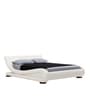 Savvy Leatherette Upholstered King Size Bed in White Colour