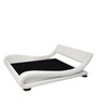 Savvy Leatherette Upholstered King Size Bed in White Colour