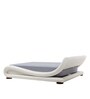 Savvy Leatherette Upholstered King Size Bed in White Colour