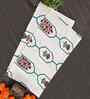 Savvy Red Madhuban Floral Waffle Cotton 250 GSM Bath Towel