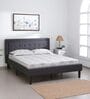 Mintwud from Pepperfry Sawara Solid Wood Queen Size Bed in Black Colour