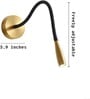 Sawyer 9W Flexible Spot Wall Light Gold & Black Body Warm White LED Adjustable Highlighter Light for Home