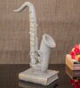 Saxophone Beige Polyresin Table Accent