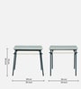 Sayfried Metal 2 Seater Outdoor Dining Set in Olive Blue Colour with Marble Top