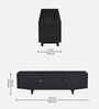 Sayfried Solid Wood TV Console In Black Brush Finish