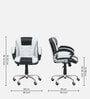 Sayl Leatherette Executive Chair In Black & white Colour