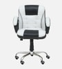Sayl Leatherette Executive Chair In Black & white Colour