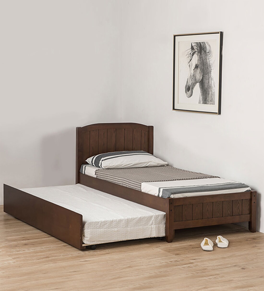 Buy Scott Single Bed with Trundle by Durian Online Kids Trundle Beds