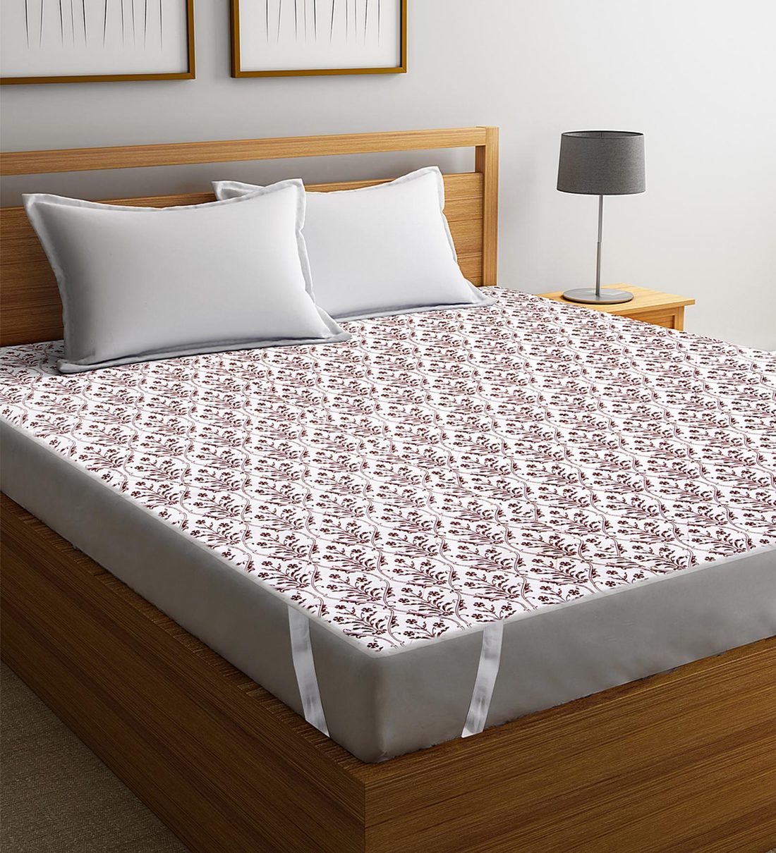 Buy Screen Prt (72x77) Quilted King Size Cotton Mattress Protector by