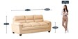 Ebony  Fabric 3 Seater Sofa in Beige Colour