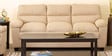 Ebony  Fabric 3 Seater Sofa in Beige Colour