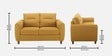 Melodie 2 Seater Sofa In Husky Yellow Colour Melodie 2 Seater Sofa In Husky Yellow Colour