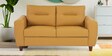 Scott Leatherette 2 Seater Sofa In Husky Yellow Colour