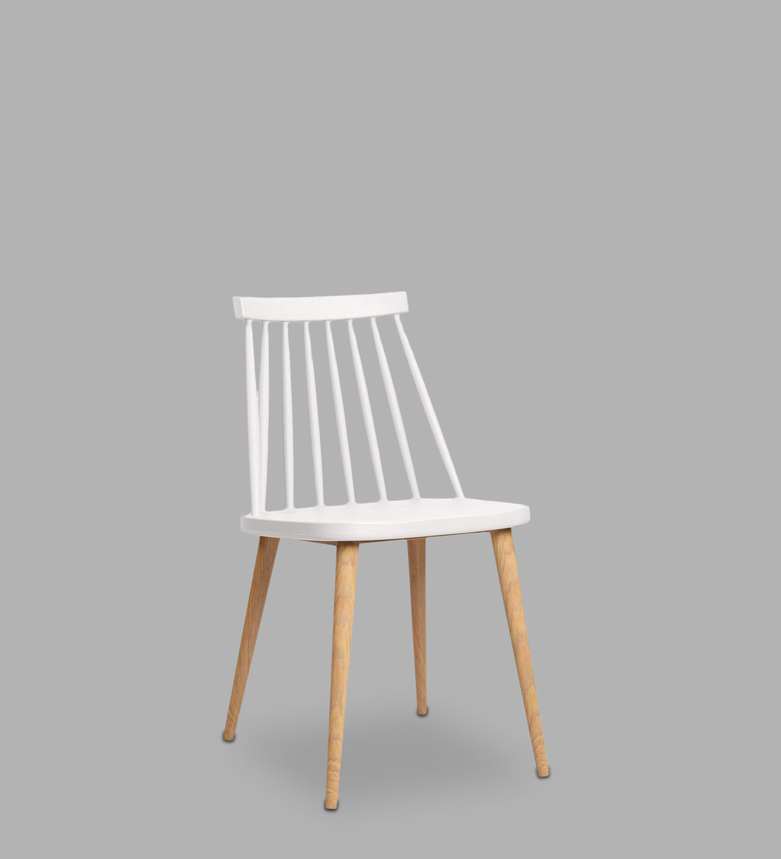 Scandinavian Plastic Dining Chairs in White Colour