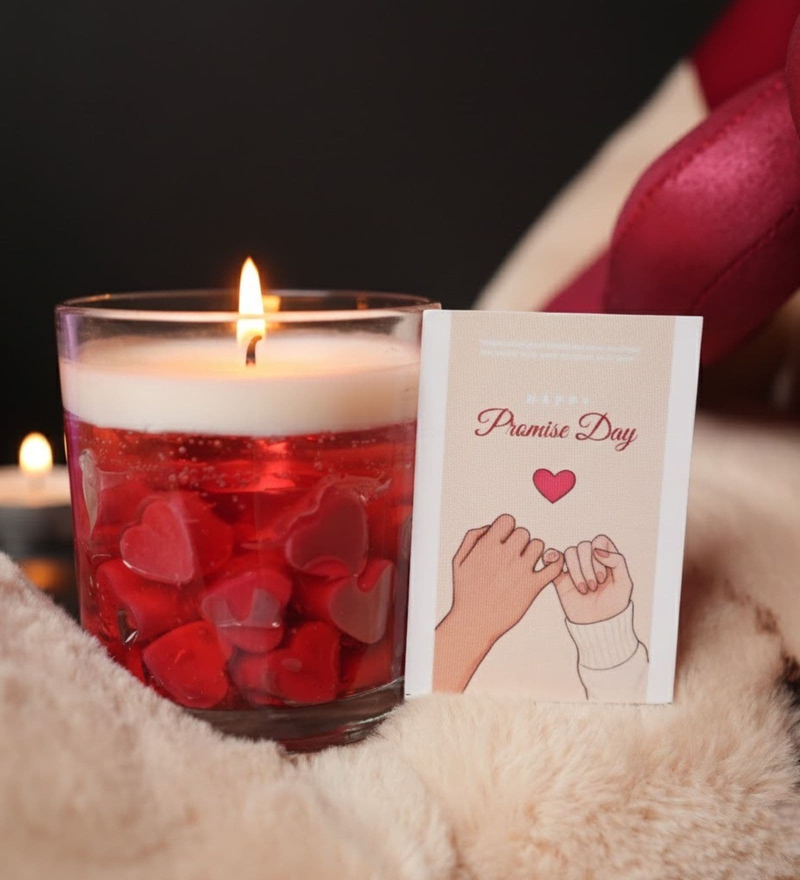 Scarlet Love Candle And Card Gift Set