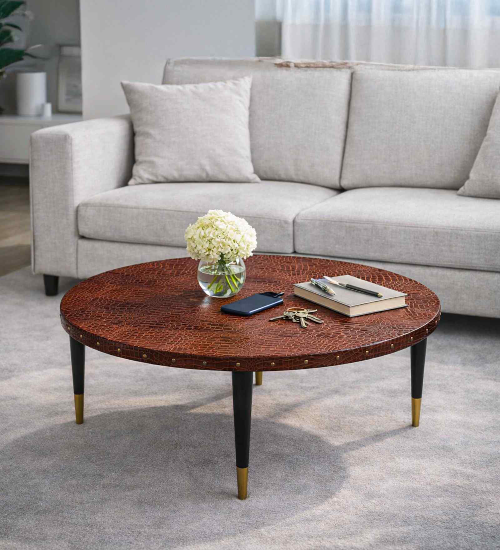 Scarlett Coffee Table In Brown Finish
