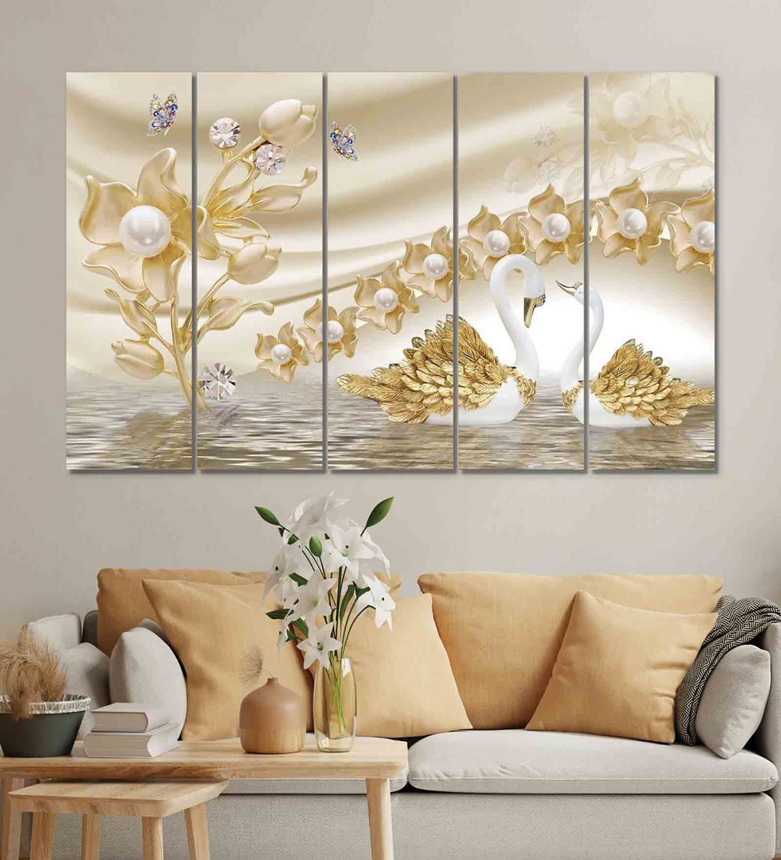 Scenary Multicolour MDF (Set of 5) Art Panels