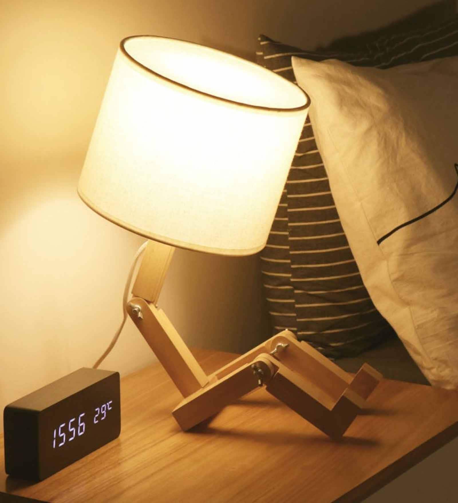 Scholar Brown Wooden Table Lamp