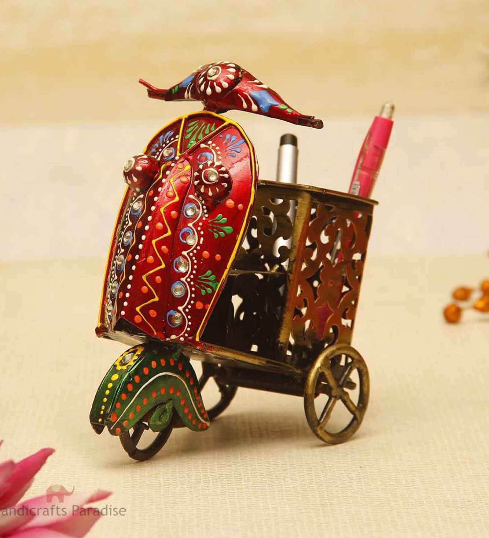 Scooter Multicolour Iron Pen Stand