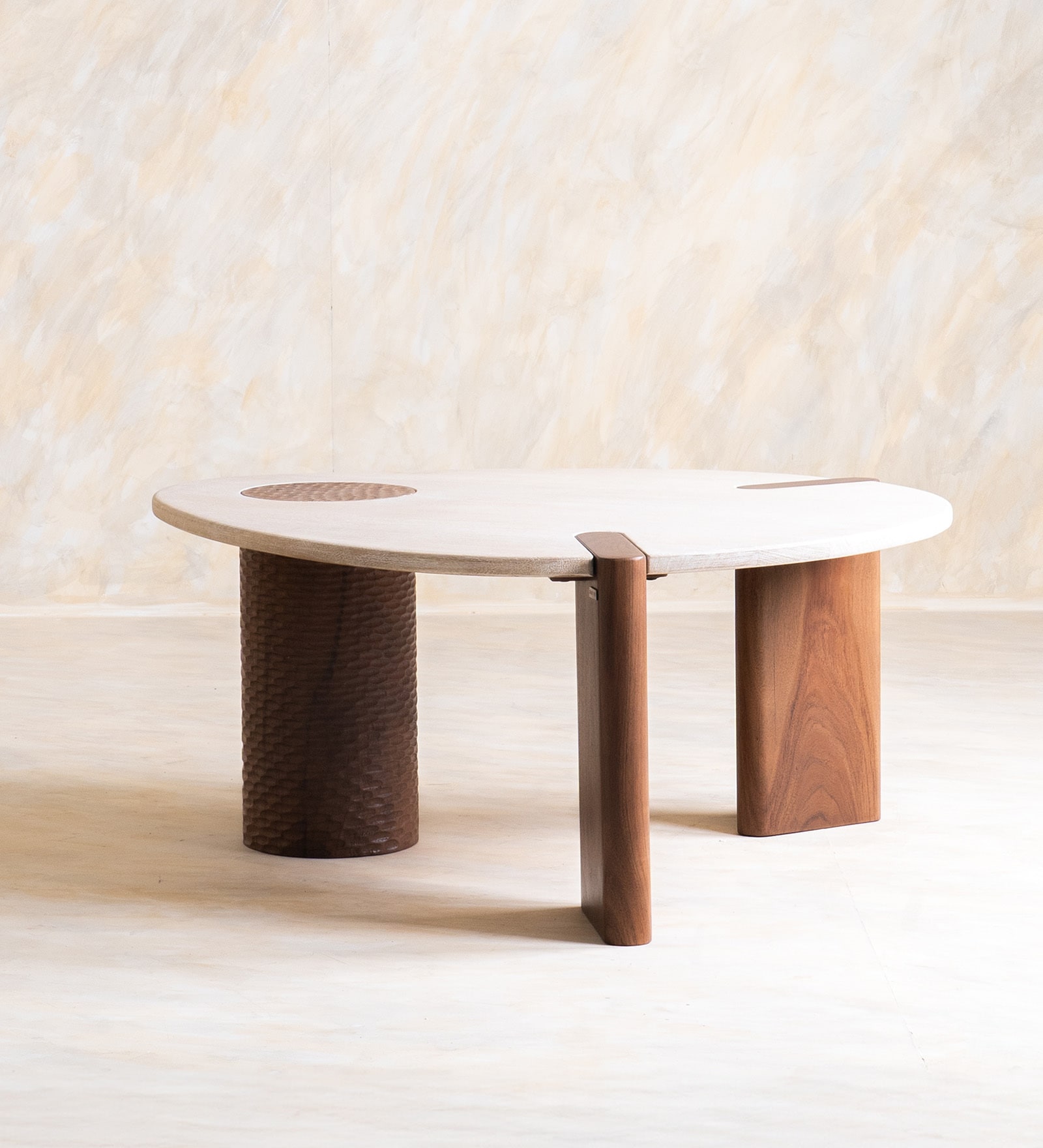 Sculpt Coffee Table In Walnut Finish
