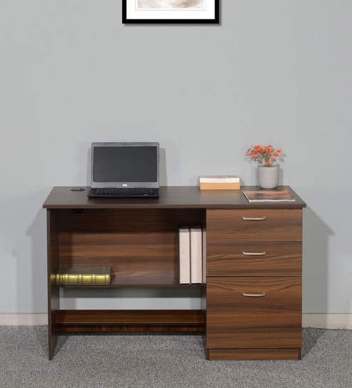 Scholar Writing Table in Brown Finish