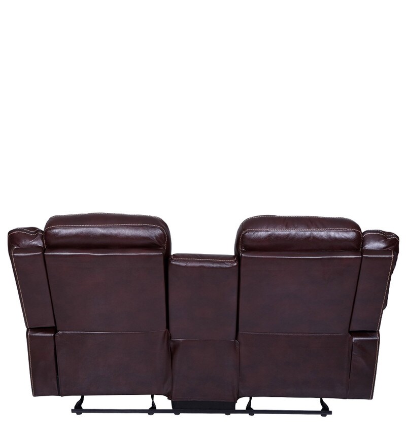 Buy Scotland Leatherette Manual 2 Seater Recliner in Brown Colour Online Manual 2 Seater