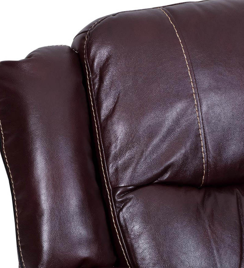 Buy Scotland Leatherette Manual 2 Seater Recliner in Brown Colour Online Manual 2 Seater