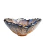 Scalloped Multicolor Stoneware Serving Bowl