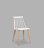 Scandinavian Plastic Dining Chairs in White Colour