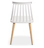 Scandinavian Plastic Dining Chairs in White Colour