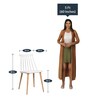 Scandinavian Plastic Dining Chairs in White Colour