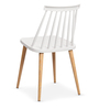 Scandinavian Plastic Dining Chairs in White Colour