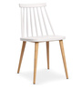 Scandinavian Plastic Dining Chairs in White Colour