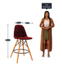 Bentley Fabric Bar Stools in Red Colour