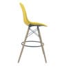 Rex Fabric Bar Stool In Yellow Colour
