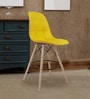 Rex Fabric Bar Stool In Yellow Colour
