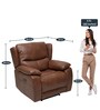 Scarlet 1 Seater Recliner in Tan Brown Colour