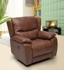 Scarlet 1 Seater Recliner in Tan Brown Colour