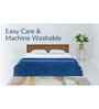 Scarlet Diamond Pattern Quited Solid Comforter-Navy Blue & Silver