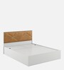 Scarlett King Size Bed in Frosty White Finish with Hydraulic Storage