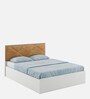Scarlett King Size Bed in Frosty White Finish with Hydraulic Storage