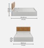 Scarlett King Size Bed in Frosty White Finish with Hydraulic Storage