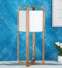 Scarlette White Fabric Shade Table Lamp With Beige Base -