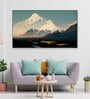 Scenic Mountains White & Blue Canvas Art Print